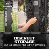 easy to store safety net for basketball hoops