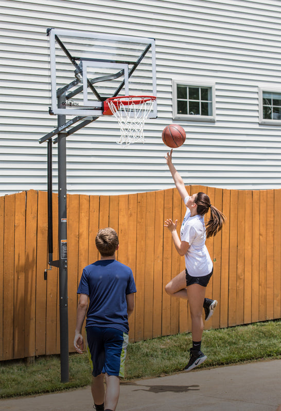 goaliath basketball hoop sale go tek in ground and wall mounted hoops 
