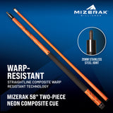 Mizerak 58" Two-Piece Neon Composite Cue