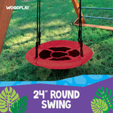 24" round rope swing for playsets add on