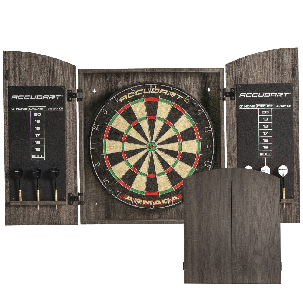 Armada Bristle Dartboard Cabinet Set | Escalade Sports
