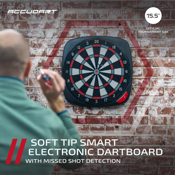Accudart Soft Tip Smart Electronic Dartboard w/ Online Game Play_2