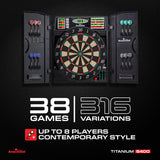 Titanium 5400 Electronic Dartboard with Integrated Cabinet