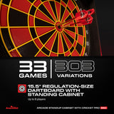 Cricket Pro 650 Standing Electronic Dartboard Cabinet Set