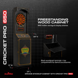 Cricket Pro 650 Standing Electronic Dartboard Cabinet Set