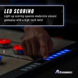 Atomic 9' Azure LED Shuffleboard Table