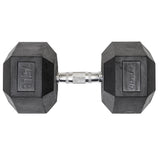 Lifeline Fitness Hex Rubber Dumbbells - Multiple Weight Options