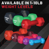 Lifeline Hex Neoprene Dumbbells - Multiple Weights Available