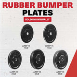 Lifeline Rubber Olympic Bumper Plates - Multiple Sizes Available