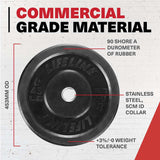 Lifeline Rubber Olympic Bumper Plates - Multiple Sizes Available