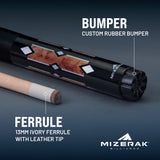 Mizerak 58” Two-Piece Hybrid Wood Cue