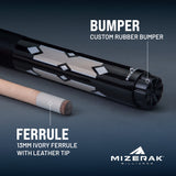 Mizerak 58” Two-Piece Hybrid Wood Cue