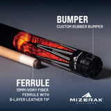 Mizerak 58" Two-Piece Maple Shaft Cue