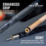 Mizerak 58" Two-Piece Maple Shaft Cue