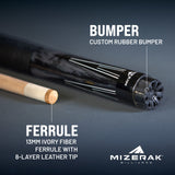 Mizerak 58" Two-Piece Maple Shaft Cue