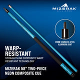 Mizerak 58" Two-Piece Neon Composite Cue