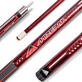 58" Premium Carbon Composite 3D Grip Cue - Red