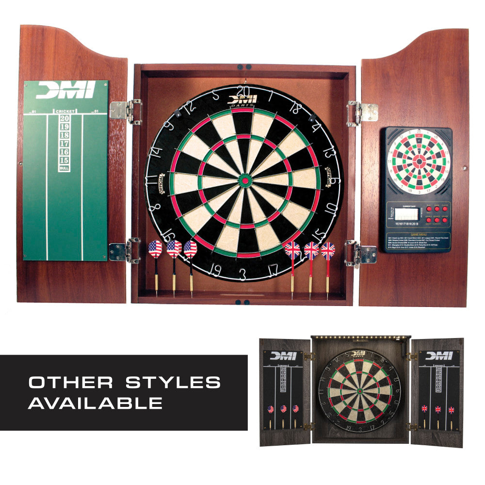 Dartboard w/ Electronic Scorer Light Cherry Escalade Sports