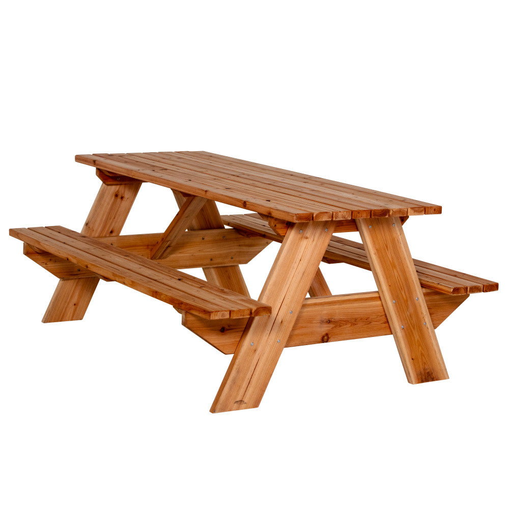 Adult Rectangular Cedar Picnic Table | Escalade Sports