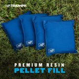 Triumph 4-Pack 16 oz. Canvas Duck Bean Bags with Tub (Blue)_2