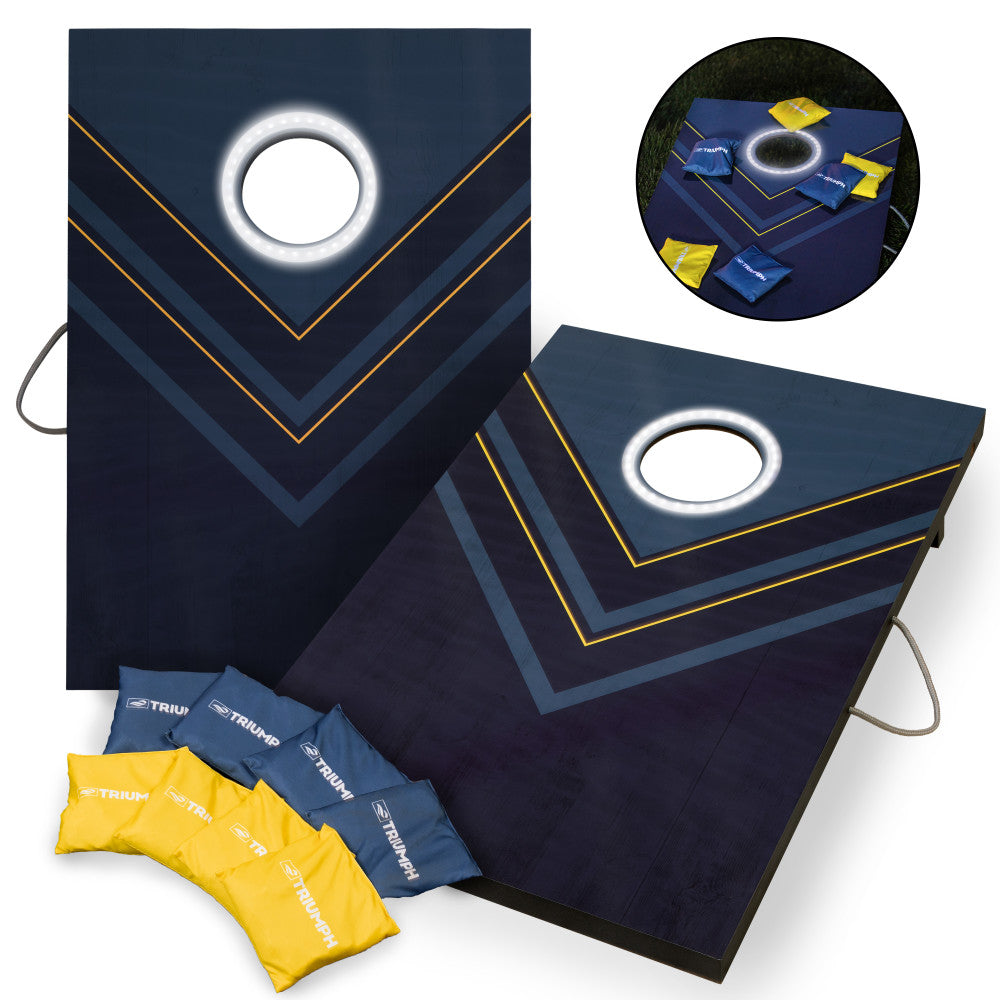 LED Blue and Yellow 2x3 Cornhole Set | Triumph | Escalade Sports