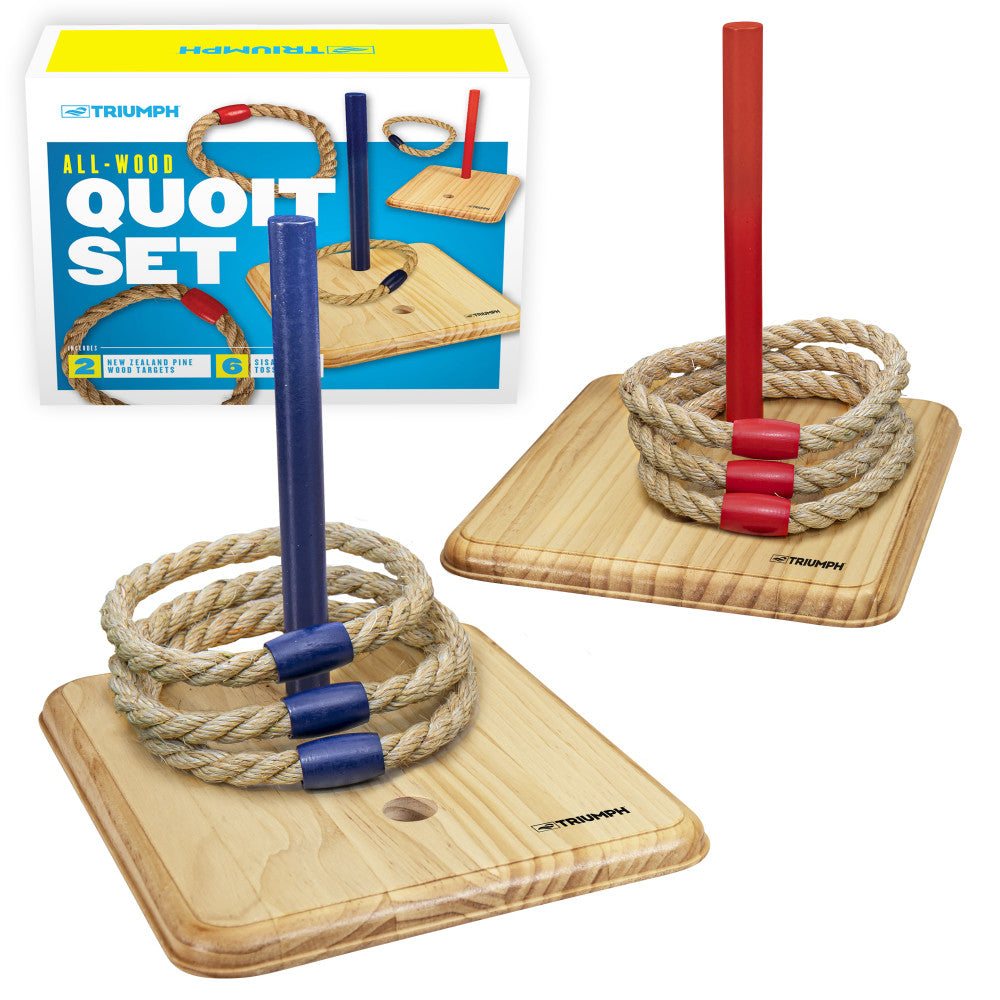 Wood Quoit Target Outdoor Lawn Game Set | Triumph | Escalade Sports