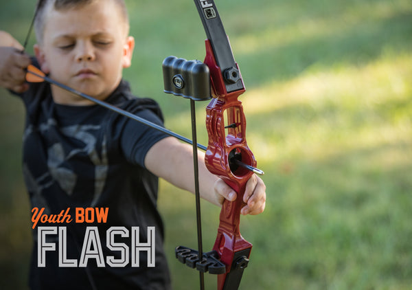 Bear Archery Flash Youth Traditional Bow Set - Red Youth Bow
