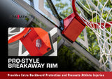 Goaliath Wallmount Basketball Hoop - 54" GoTek Basketball Goal - Pro Style Breakaway Rim - Provides Extra Backboard Protection and Prevents Athlete Injuries
