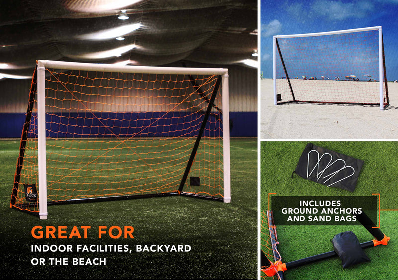 Goalrilla Gamemaker 4'x6' Goal - Inflatable Soccer Goal - Great for Indoor Facilities, Backyard, or the beach - Includes Ground Anchors and Sand Bags