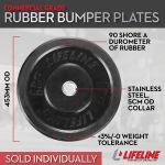 Lifeline Rubber Bumper Plate Set - 205 LBS_2