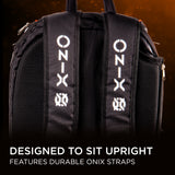 ONIX Pickleball Backpack - Orange and Black Pickleball Bag - Designed to Sit Upright - Features Durable ONIX Straps