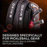 ONIX Pickleball Backpack - Orange and Black Pickleball Bag - Desiged Specifically for Pickleball Gear Stores Paddles, Balls, Apparel, Bottles, and More