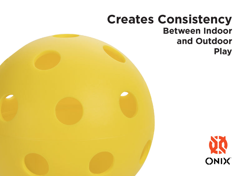 ONIX Fuse Indoor Pickleball Balls (3 Pack) - Creates Consistency between Indoor and Outdoor Play