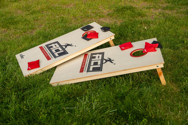 Wicked Wood Cornhole Bags - 2x4 Officiële ACL gelicenseerd - 15x15cm - 450gr - ACL REC - Oranje/Geel Wicked Wood Cornhole Bags - 2x4 Officiële ACL gelicenseerd - 15x15cm - 450gr - ACL REC - Oranje/Geel
