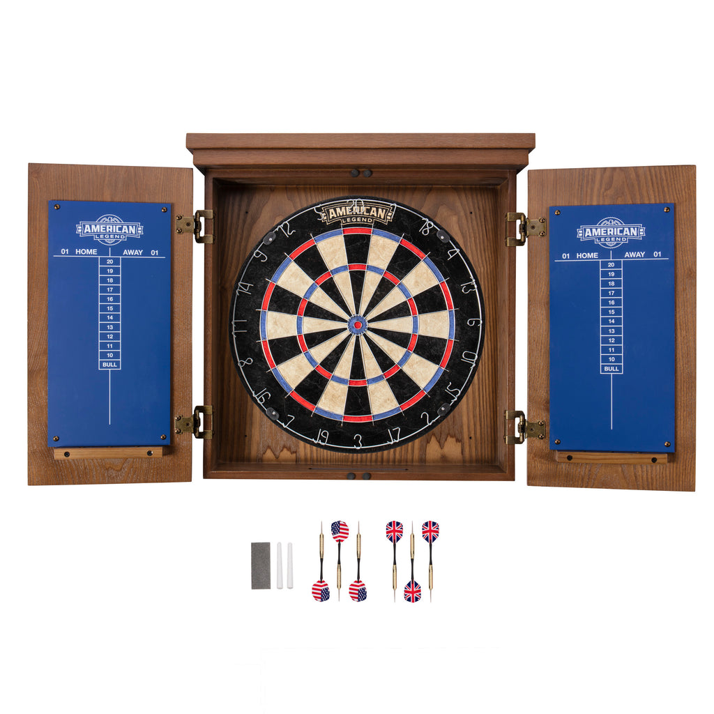 ダーツボード ダーツキャビネットセット Bristle Dart Board Charleston Bristle Dartboard Cabinet Set | Escalade Sports