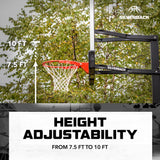 Silverback SB54iG basketball hoop height adjustability