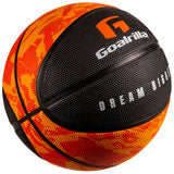 gorilla basketball ball - orange and black - dream bigger