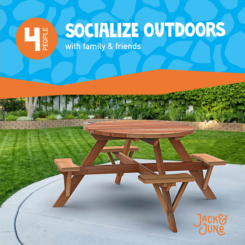 Woodland Scenics A2214 N-Scale Outdoor Dining Set | 2 Picnic Tables & 5 People Figures For Train Scenery