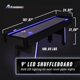 Atomic 9' LED Shuffleboard Table