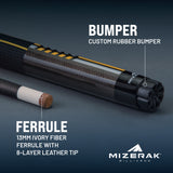 Mizerak 58” Premium Carbon Composite 3D Grip Cue