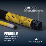 Mizerak 58" Two-Piece Neon Composite Cue