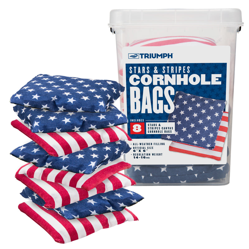 Triumph Patriotic 16 oz 8-Pack Cornhole Bean Bags Triumph Patriotic 16 oz 8-Pack Cornhole Bean Bags