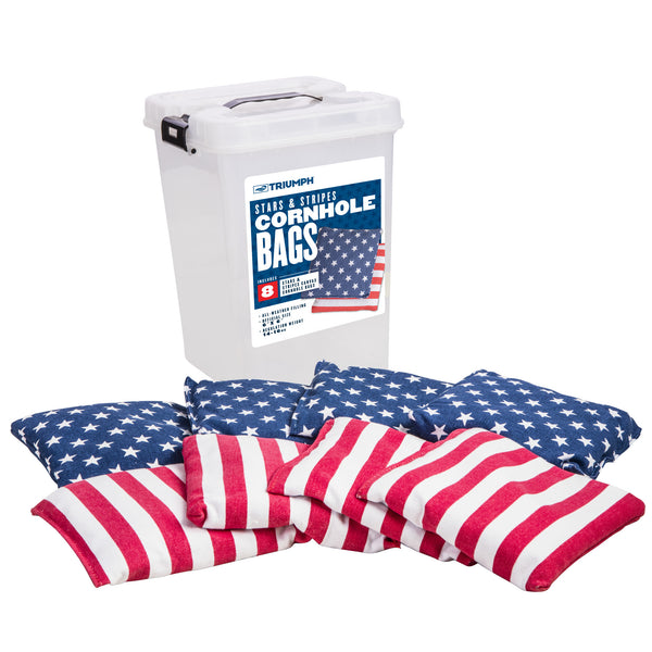 Patriotic Stars and Stripes 16 oz. Bean Bag Set
