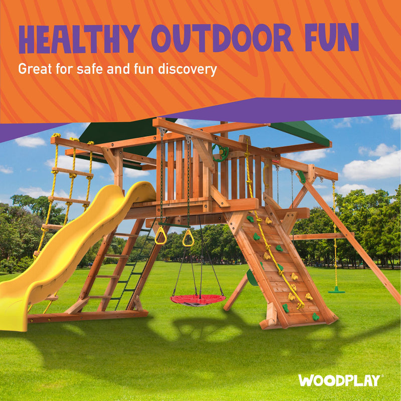 safe and fun add on swing for kids with seat attachment to playset 