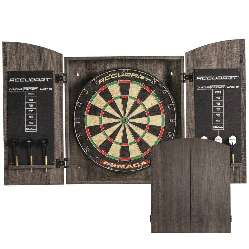 Hathaway Centerpoint Bristle Dartboard And Solid Wood Cabinet-Dark Cherry Finish, Armadietto per Bersaglio Unisex, Finitura Ciliegia Scura Hathaway Centerpoint Bristle Dartboard And Solid Wood Cabinet-Dark Cherry Finish, Armadietto per Bersaglio Unisex, Finitura Ciliegia Scura