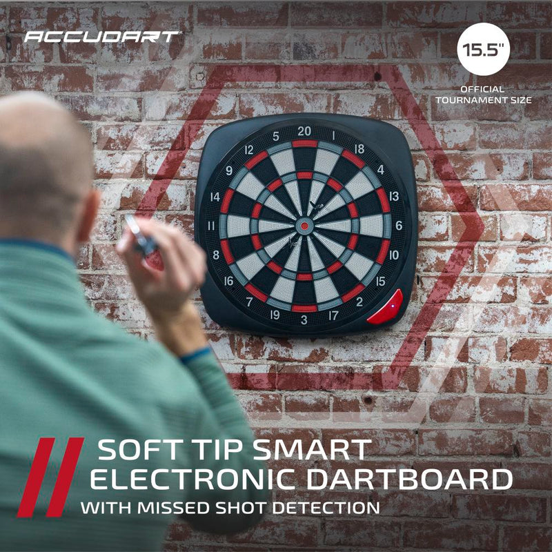 Accudart Soft Tip Smart Electronic Dartboard w/ Online Game Play_2