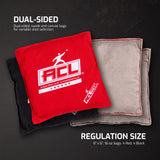 ACL REC Red/Black Stick-N-Slick Cornhole Bags_2