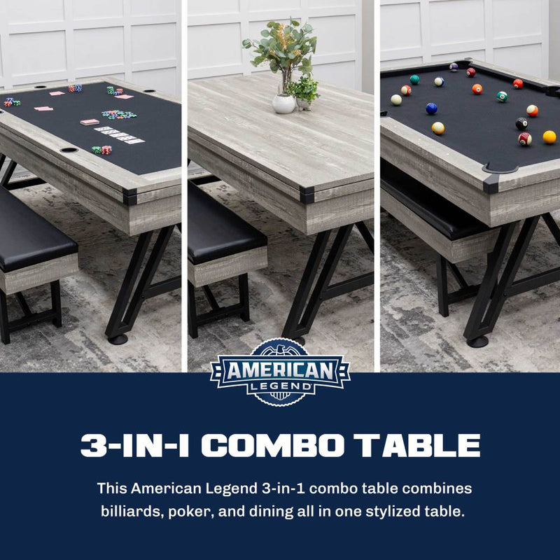 Table Legened Madison 3-in-1 Table | Billiards + Poker + Dining | Escalade Sports