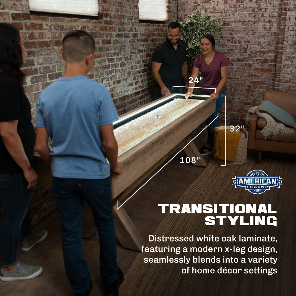 LED shuffleboard with Buffet Top | American Legend | Escalade Sports