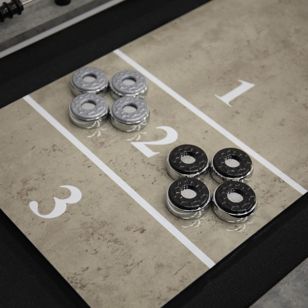 Stonebridge 9' LED Light Up Shuffleboard Table with Bonus Bowling Game